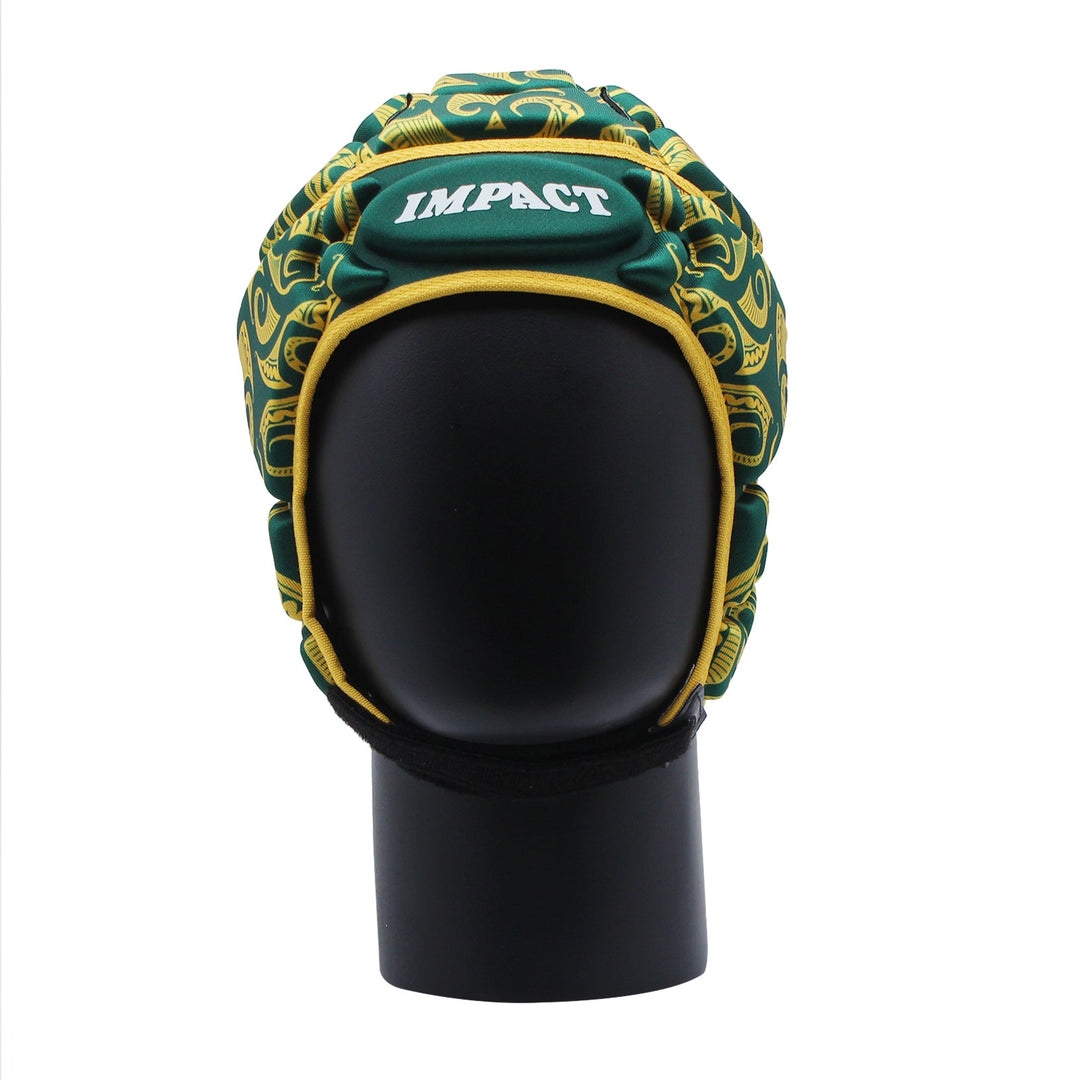 Casque Impact Rugby Tribal Vert/Or