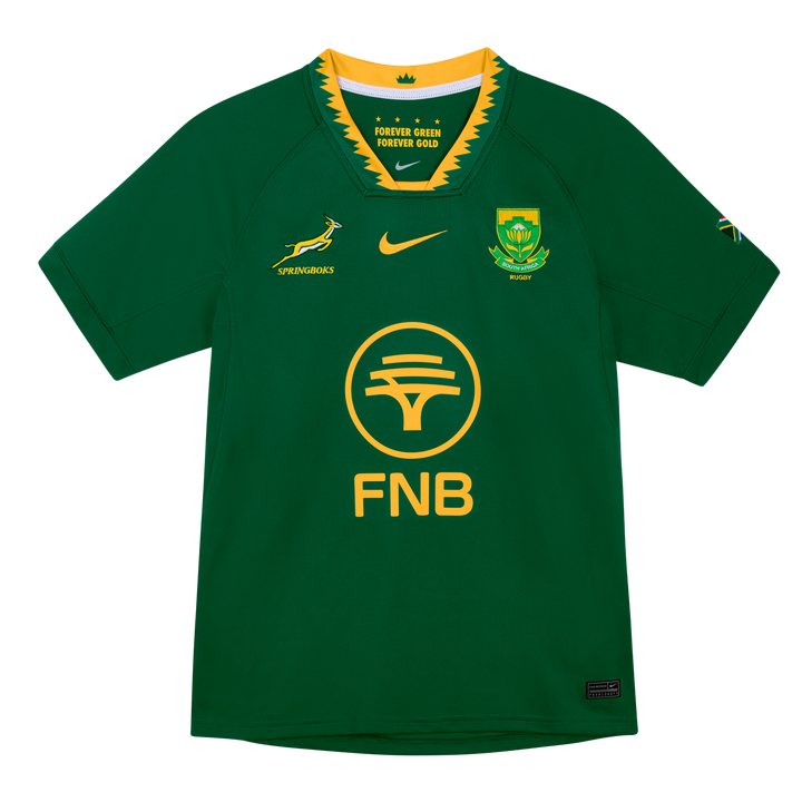 Maillot de rugby Nike Springboks Stadium pour homme, domicile, vert gorge