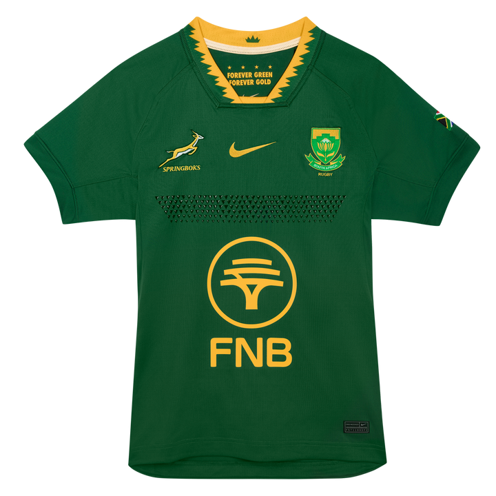 Maillot de rugby Nike Springboks Match Replica pour homme, domicile, vert gorge