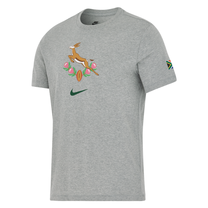 T-shirt graphique Nike Springboks Heritage pour homme, gris foncé