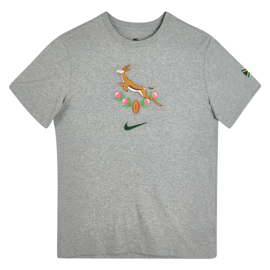 T-shirt graphique Nike Springboks Heritage pour homme, gris foncé