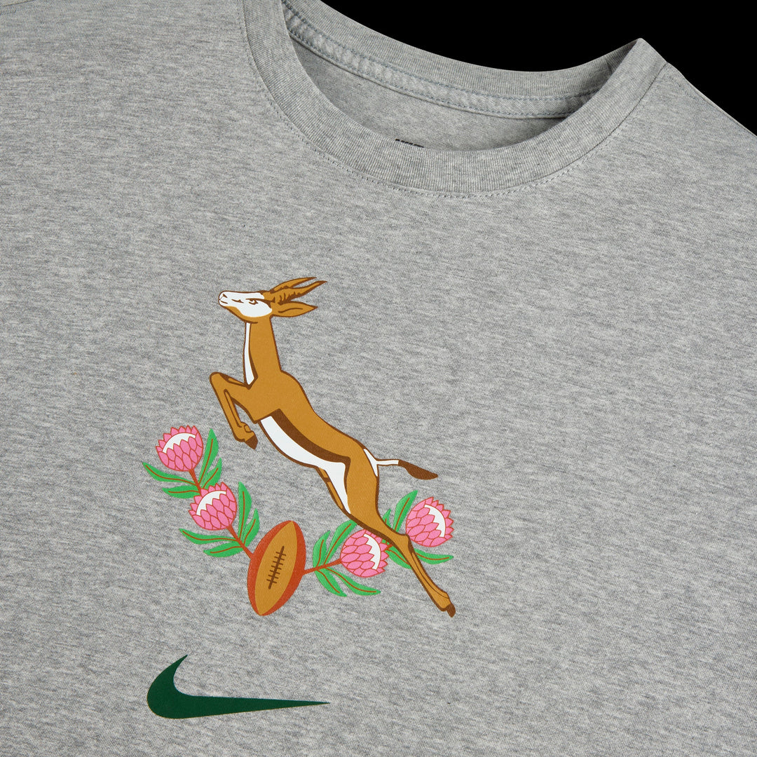 T-shirt graphique Nike Springboks Heritage pour homme, gris foncé