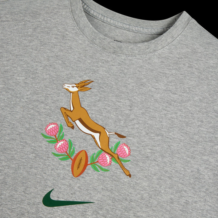 T-shirt graphique Nike Springboks Heritage pour homme, gris foncé
