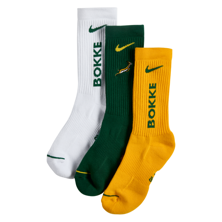 Lot de 3 paires de chaussettes Nike Springboks Everyday Cushion unisexes