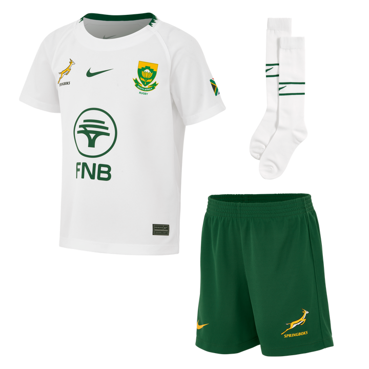 Kit da trasferta Nike Springboks Stadium per bambini, bianco