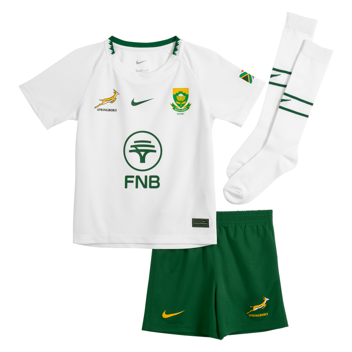 Kit da trasferta Nike Springboks Stadium per bambini, bianco