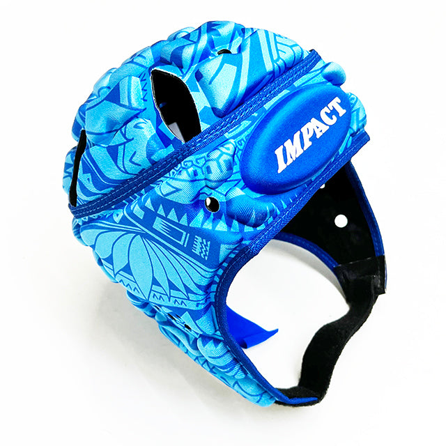 Casque Impact Rugby Flower/Bleu