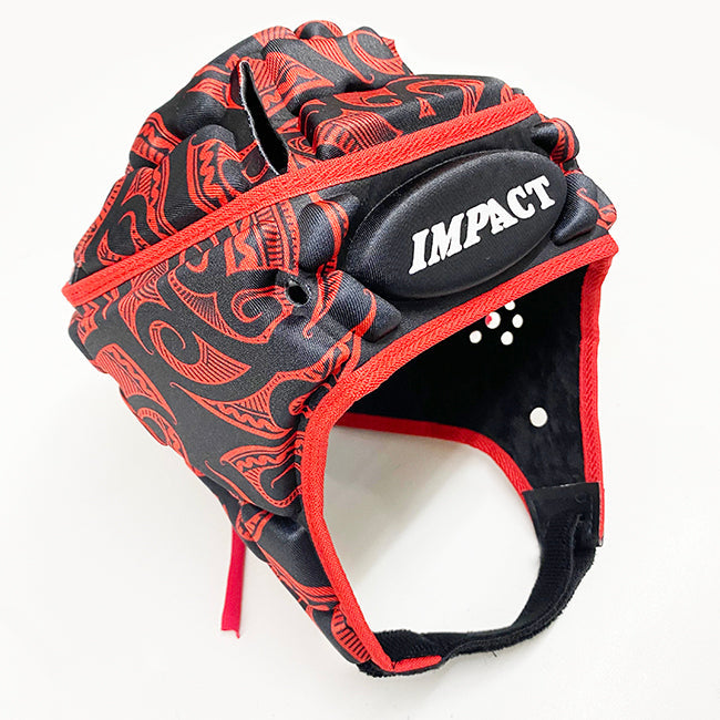 Casque Impact Rugby Kiwi Noir/Rouge
