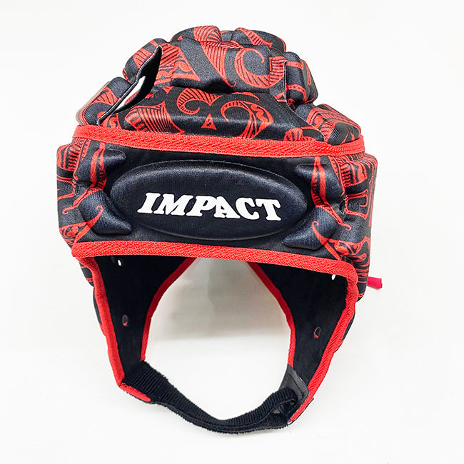 Casque Impact Rugby Kiwi Noir/Rouge