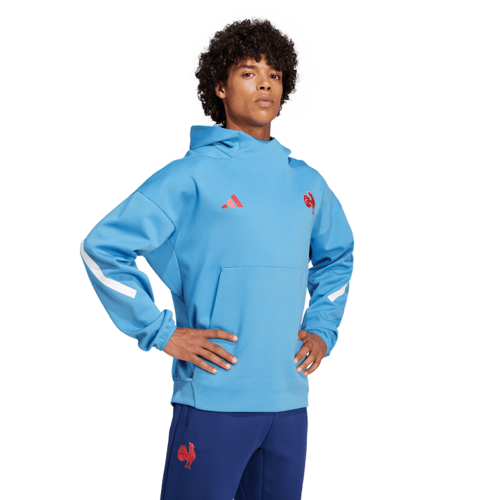 adidas France Sweat à Capuche de Voyage Homme