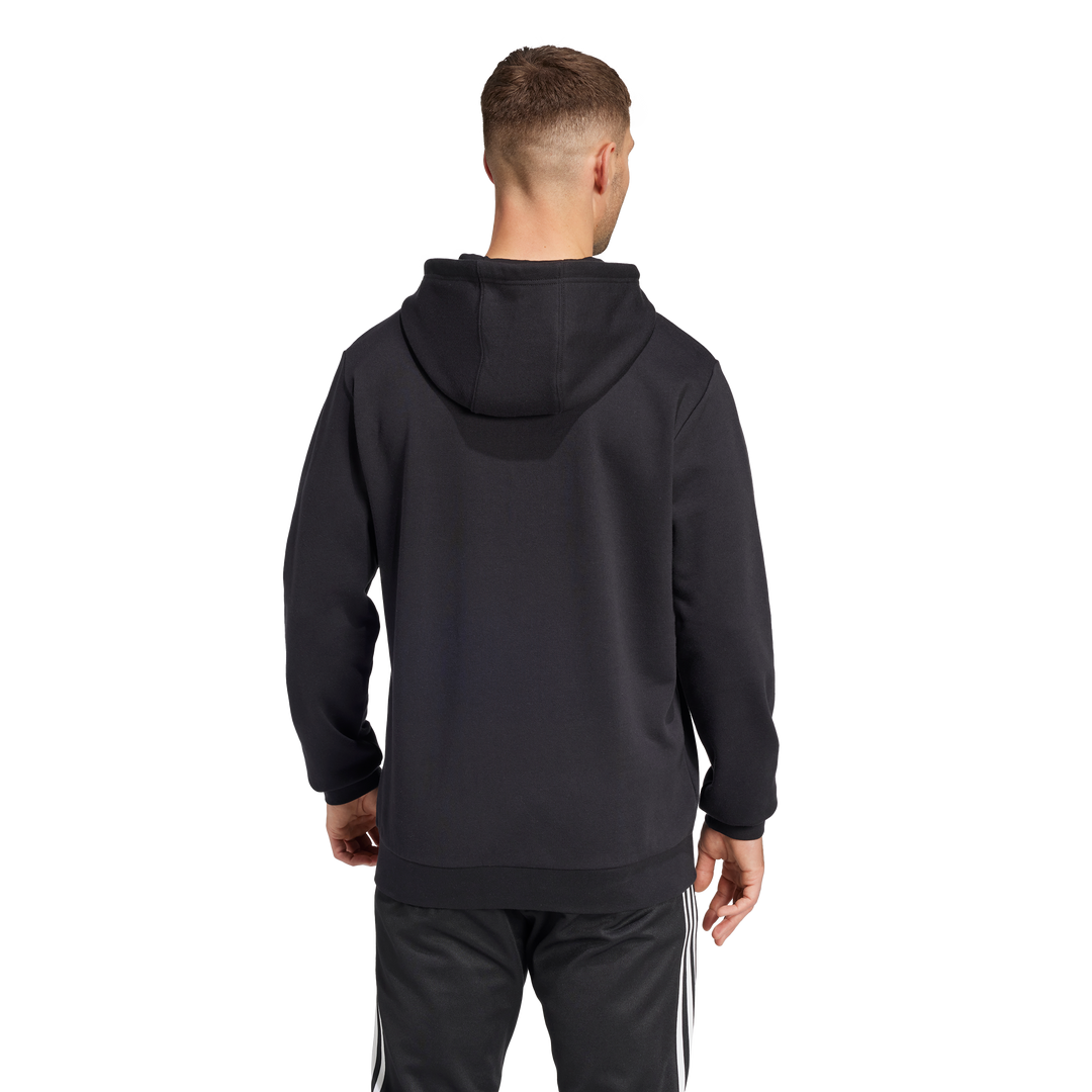 Felpa con cappuccio nera con logo All Blacks da uomo