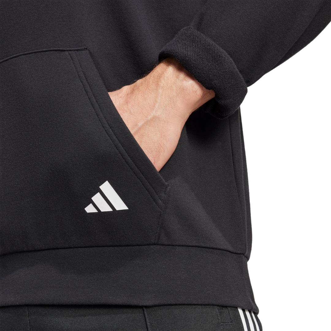 Felpa con cappuccio nera con logo All Blacks da uomo