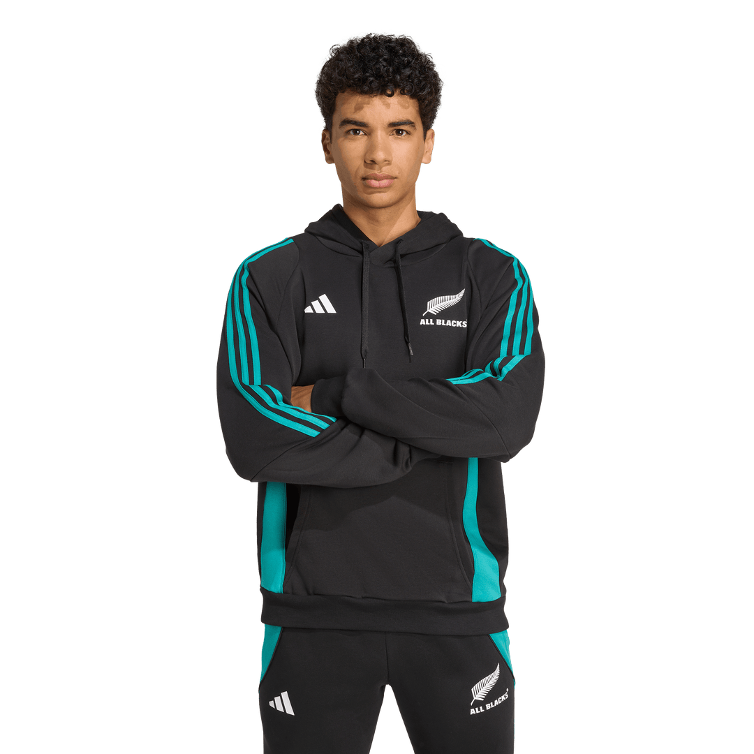 Felpa con cappuccio con logo All Blacks da uomo