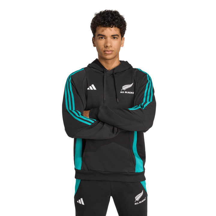 Felpa con cappuccio con logo All Blacks da uomo