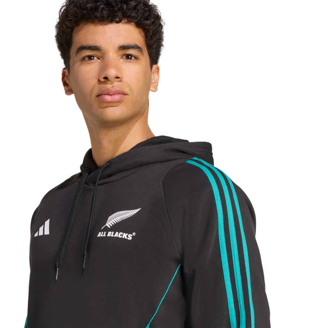 Felpa con cappuccio con logo All Blacks da uomo