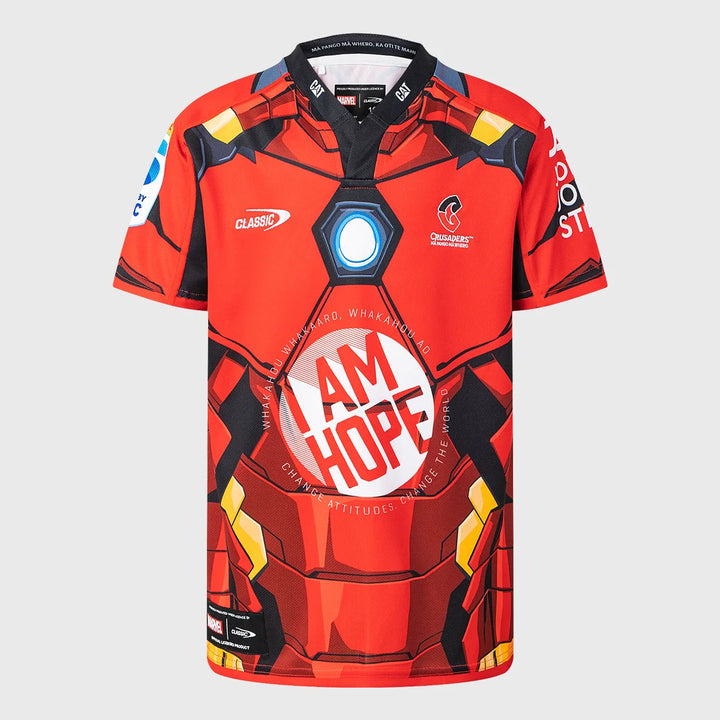 Maillot de rugby réplique classique Iron Man des Crusaders pour enfants