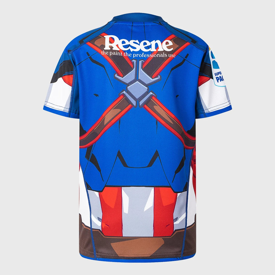 Maillot de rugby réplique classique des Hurricanes Captain America pour enfants 