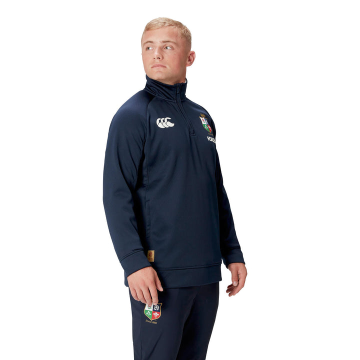 1/4 Zip Fleece Canterbury Les Lions Britanniques et Irlandais Bleu Foncé