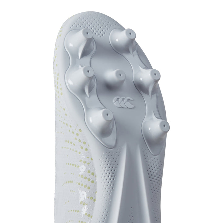 Chaussures de rugby Canterbury Speed ​​Infinite Team FG pour enfant, blanches