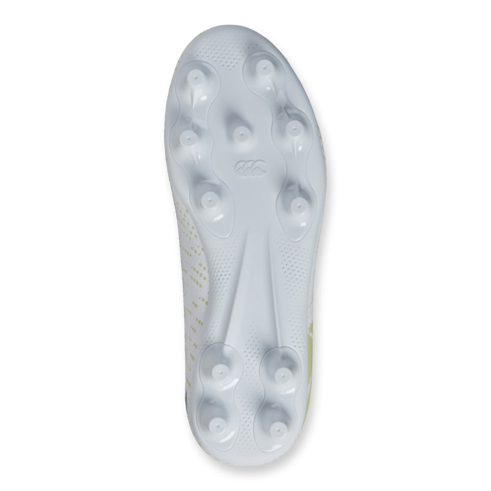 Chaussures de rugby Canterbury Speed ​​Infinite Team FG pour enfant, blanches