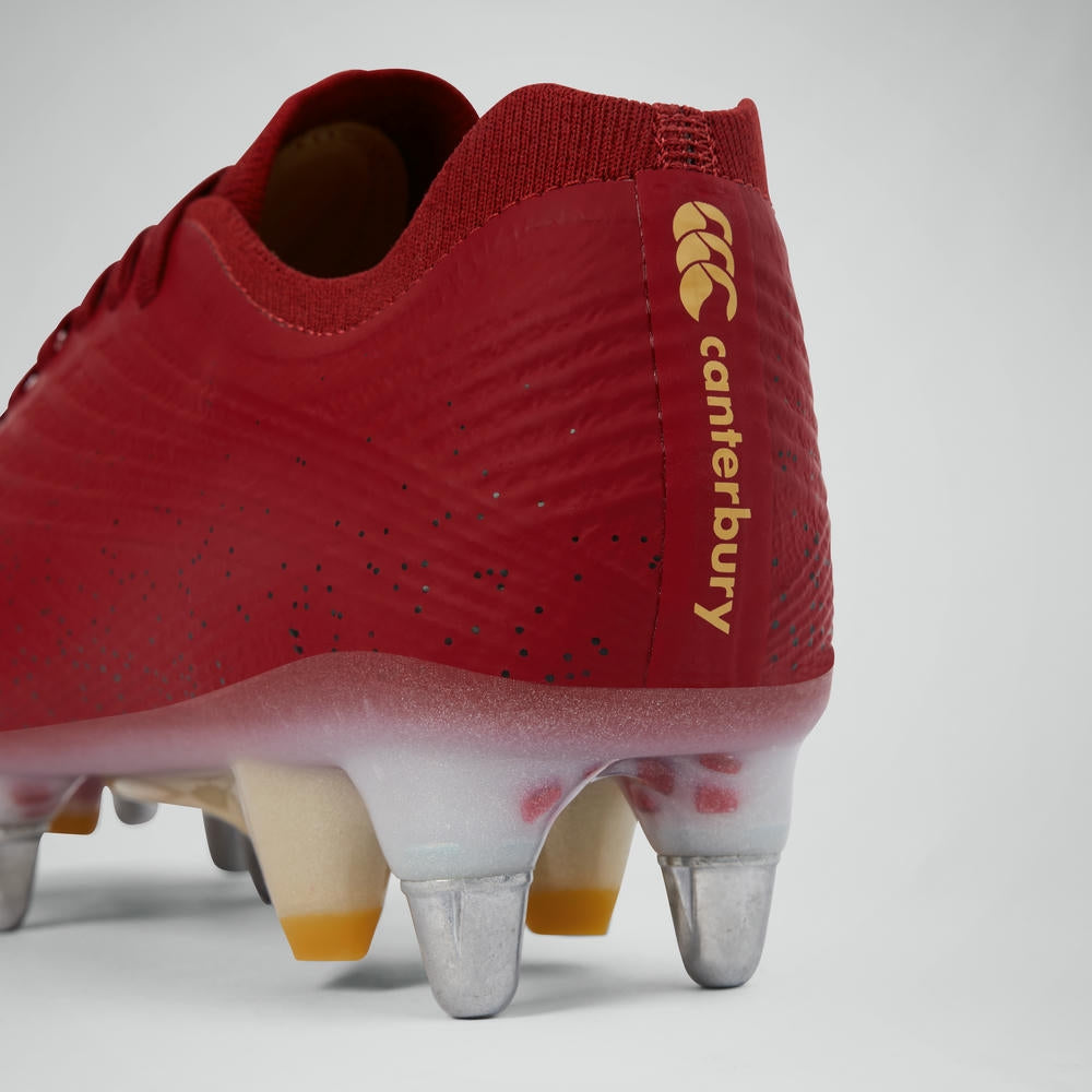 Chaussures de rugby Canterbury Stampede Groundbreak Elite SG rouges
