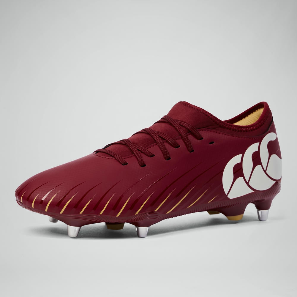 Chaussures de rugby Canterbury Speed ​​Falcon Team SG rouges