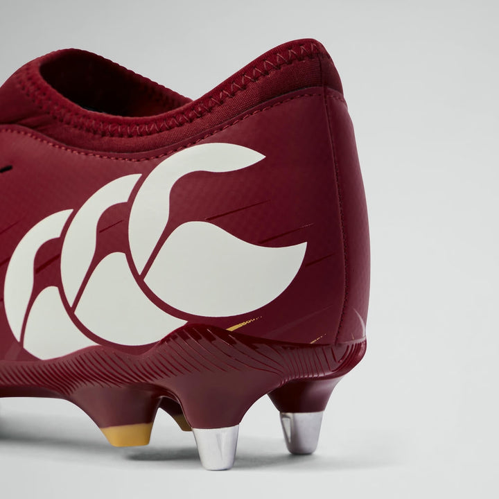 Chaussures de rugby Canterbury Speed ​​Falcon Team SG rouges