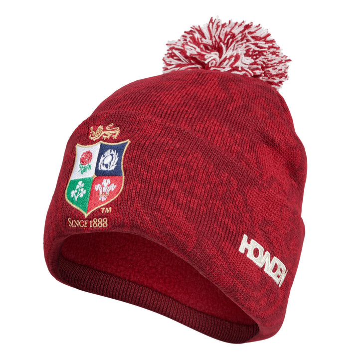 Bonnet à pompon doublé polaire Canterbury British &amp; Irish Lions Rouge 