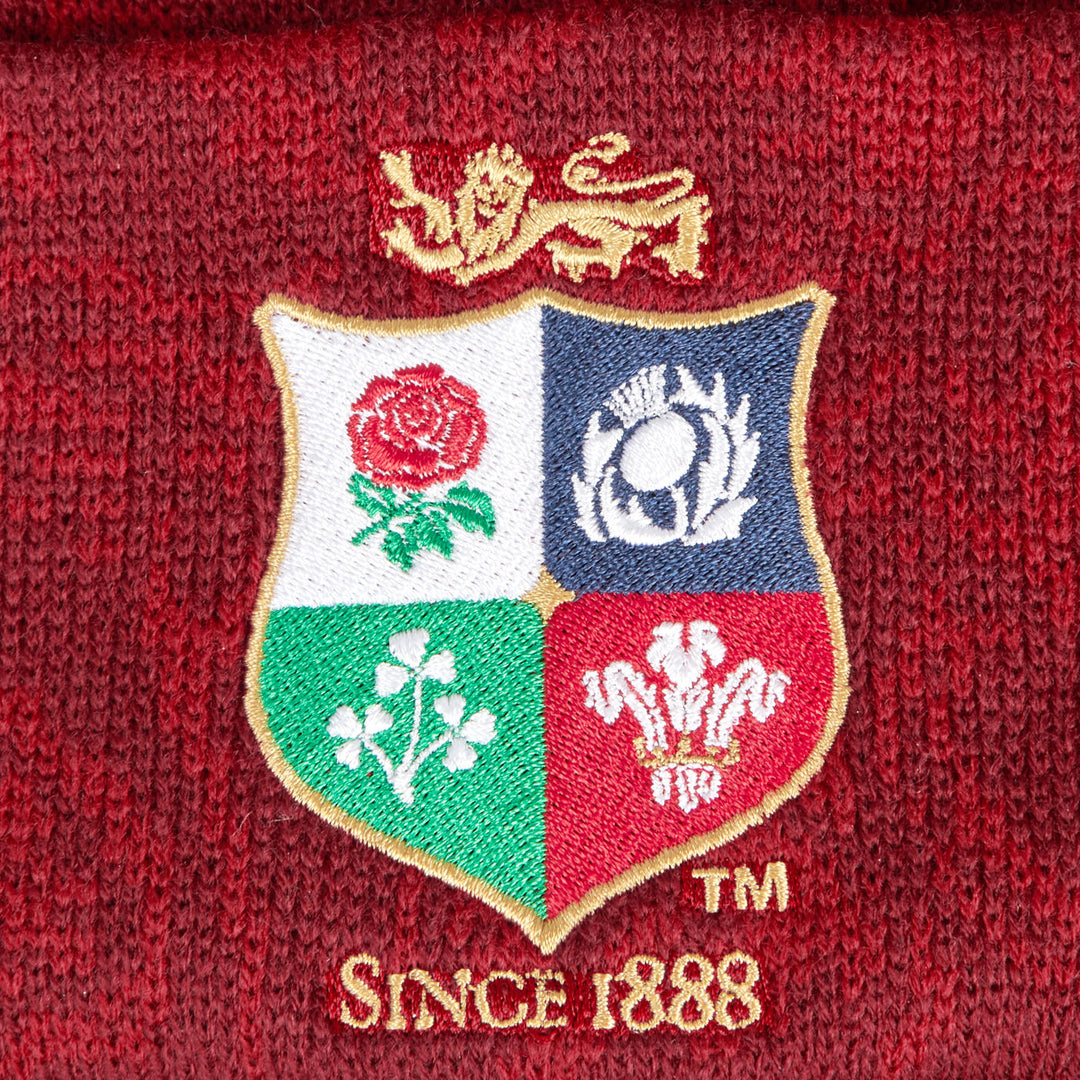 Bonnet à pompon doublé polaire Canterbury British &amp; Irish Lions Rouge 
