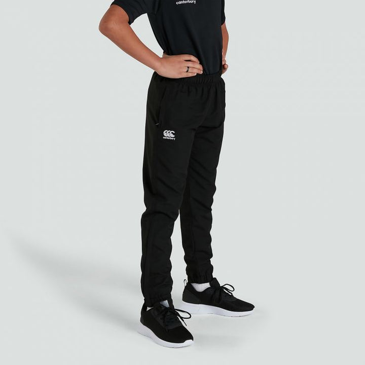 Pantalon de survêtement Canterbury Club à revers fuselés unisexe pour junior, noir