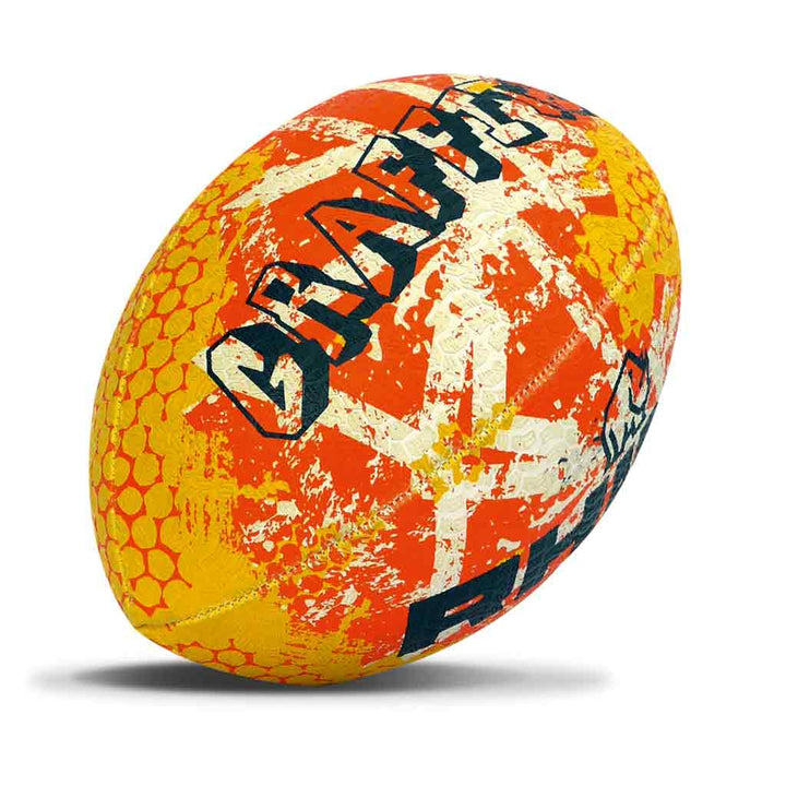 Ballon de rugby Rhino Graffiti taille 5 orange