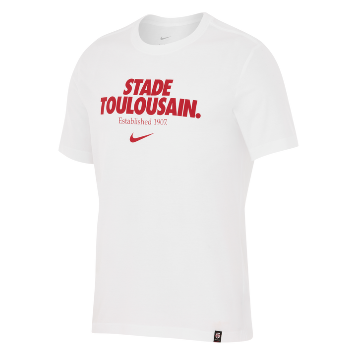 T-shirt graphique Nike Stade Toulousain pour homme, blanc