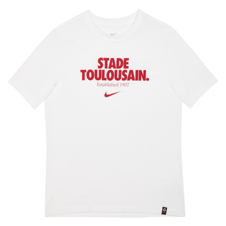 T-shirt graphique Nike Stade Toulousain pour homme, blanc