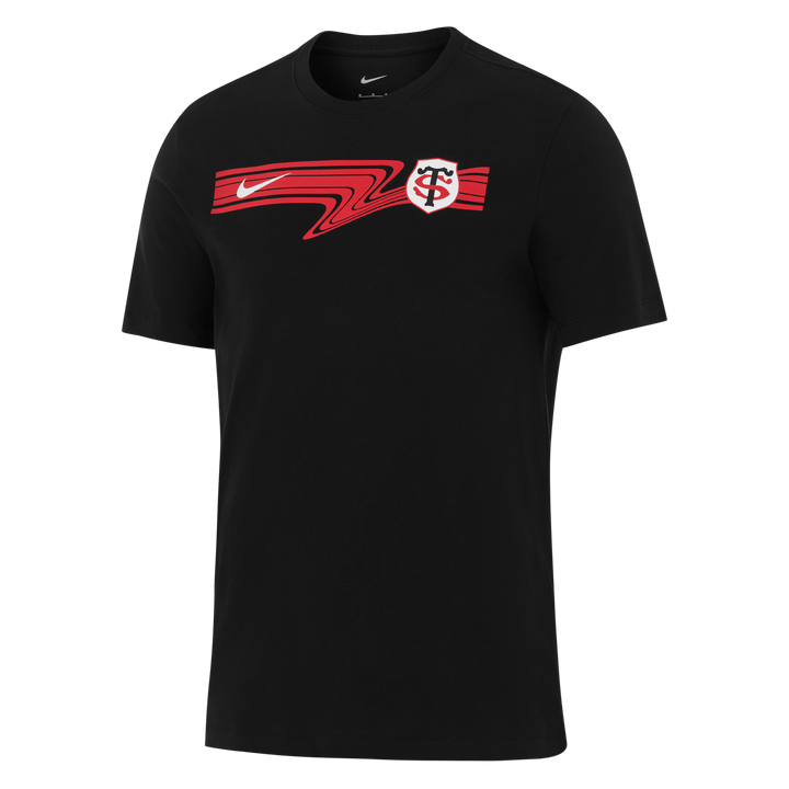 T-shirt graphique Nike Stade Toulousain pour homme, noir