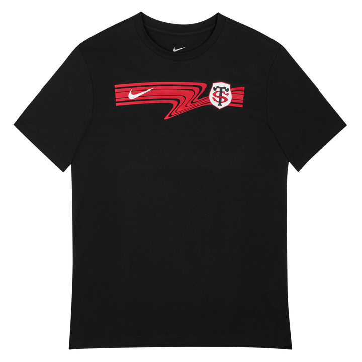 T-shirt graphique Nike Stade Toulousain pour homme, noir