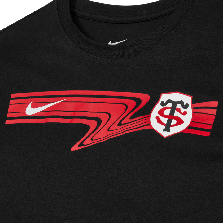 T-shirt graphique Nike Stade Toulousain pour homme, noir