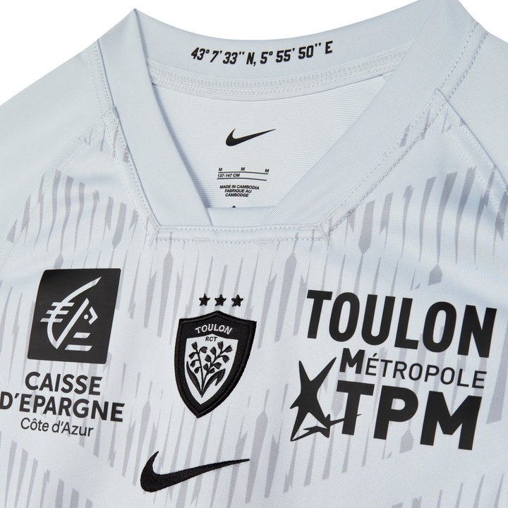 Maillot de rugby extérieur Nike RC Toulon Stadium pour enfant