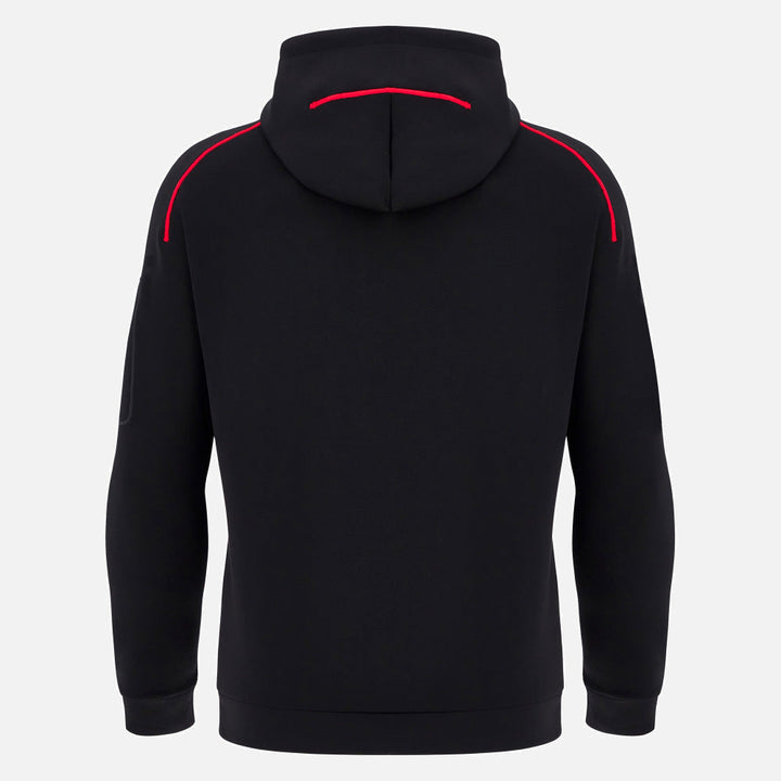 Sweat à capuche technique Macron Rugby Pays de Galles 2025/26 Athleisure pour homme