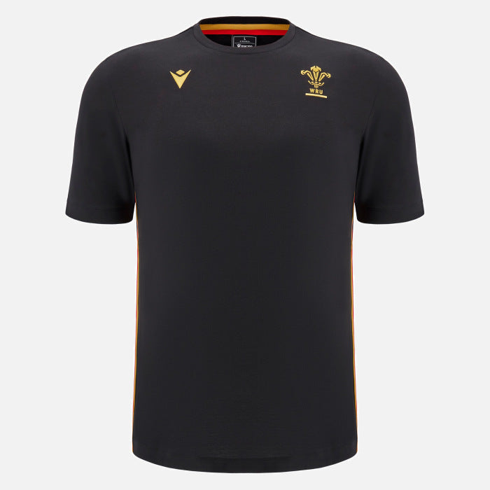 T-shirt de Voyage Rugby Pays de Galles Noir Homme