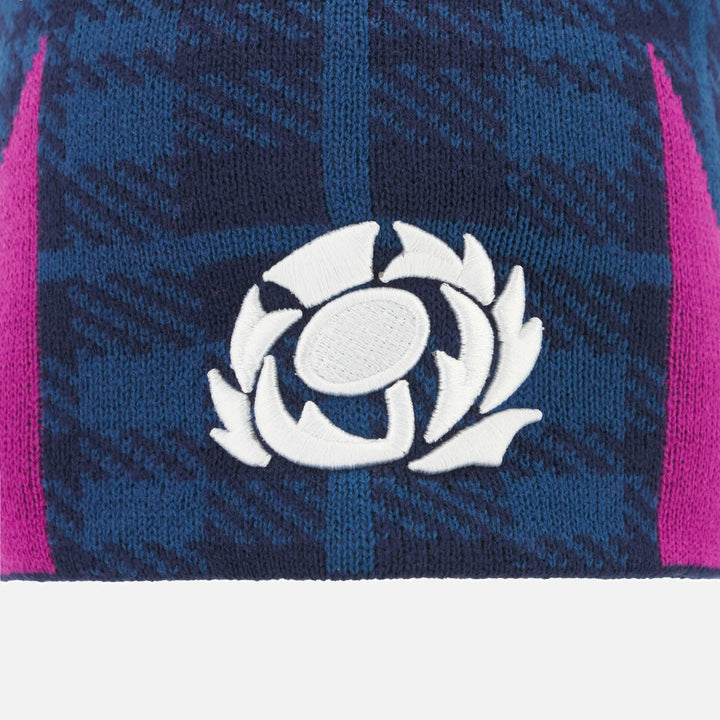 Bonnet tricoté bleu marine Macron Rugby Écosse 2025/26
