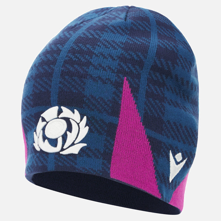 Bonnet tricoté bleu marine Macron Rugby Écosse 2025/26