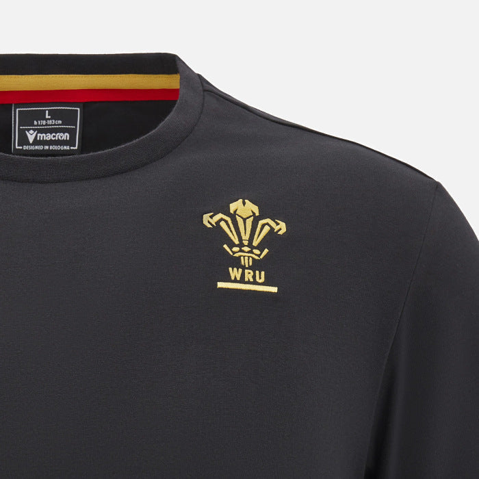 T-shirt de Voyage Rugby Pays de Galles Noir Homme