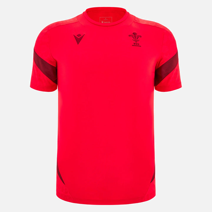 T-shirt d'entraînement Macron Rugby Pays de Galles 2025/26 rouge pour homme
