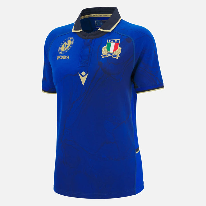 Maillot de rugby domicile féminin Macron WRWC 2025 Italie, coupe slim