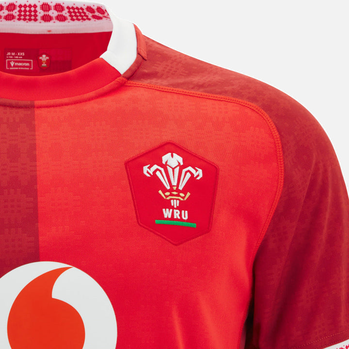 Maillot Macron Pays de Galles Rugby Réplique Domicile 2025/26 Junior