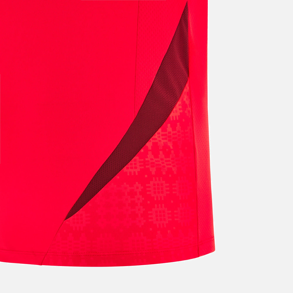 T-shirt d'entraînement Macron Rugby Pays de Galles 2025/26 rouge pour homme