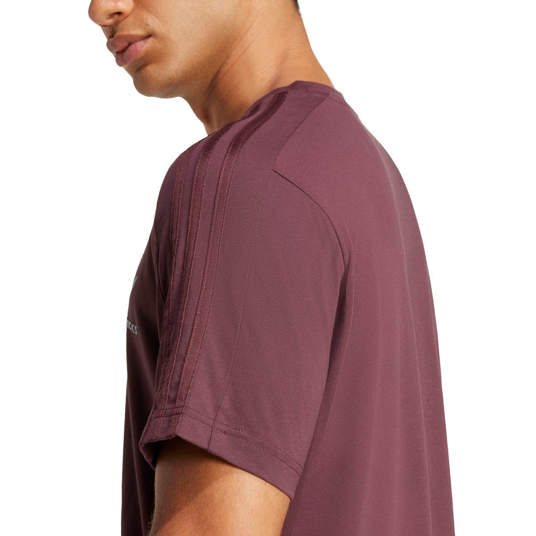 T-shirt adidas All Blacks pour homme, couleur rubis aurore