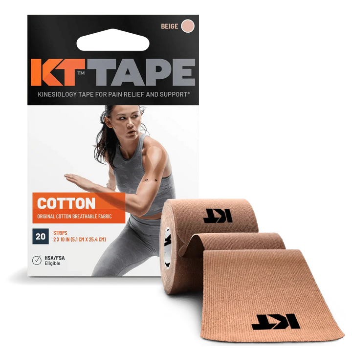 KT Tape Original Voorgesneden (5 x 25 cm) – 20 pièces – 5 mètres