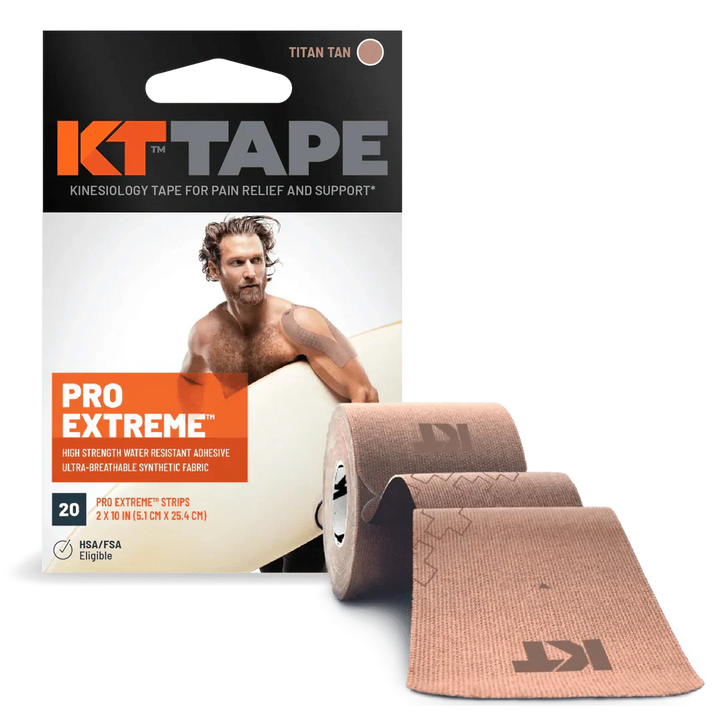 KT Tape Pro Extreme Voorgesneden (5 x 25 cm) – 20 pièces – 5 mètres