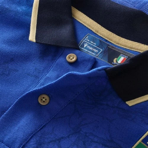 Macron Italy Rugby Cotton Home Shirt Short Sleeve